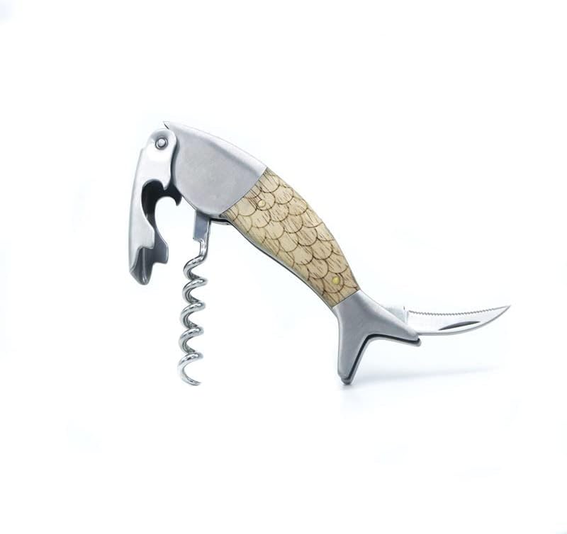 FAFAXOXO Unique Fish Corkscrew, Professional Waiters Corkscrew Wine Key Bottle Opener,Manual Wine Key for Servers, Waiters, Bartenders and Home Use - Image 4